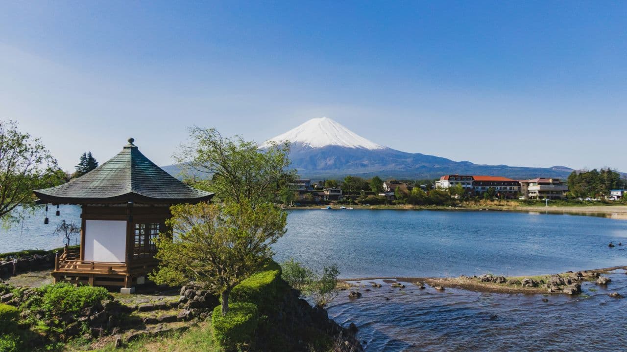 See Mount Fuji from Lake Kawaguchi